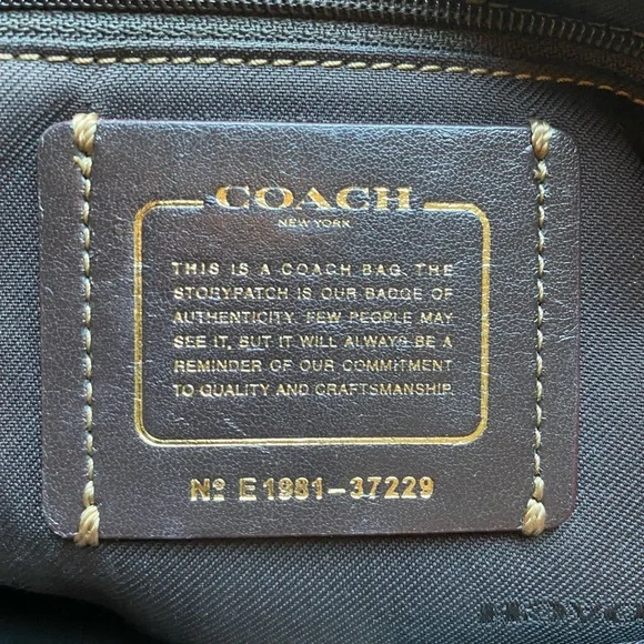 Coach Tan and Brown Signature Tote - Picture 3 of 7